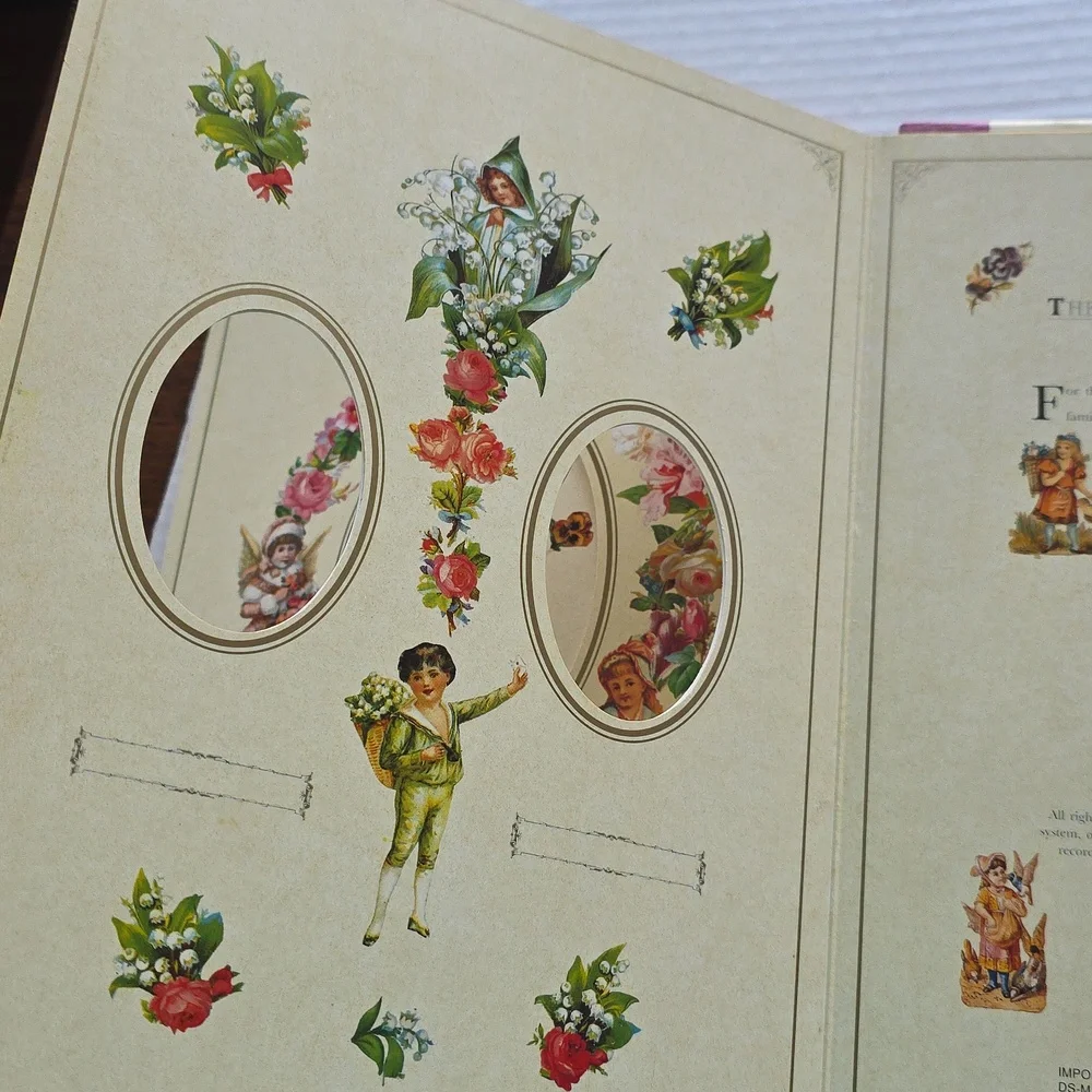 Victorian Style Floral Photograph Album 1997  Vintage Scrapbook Inspired 8.5x11
